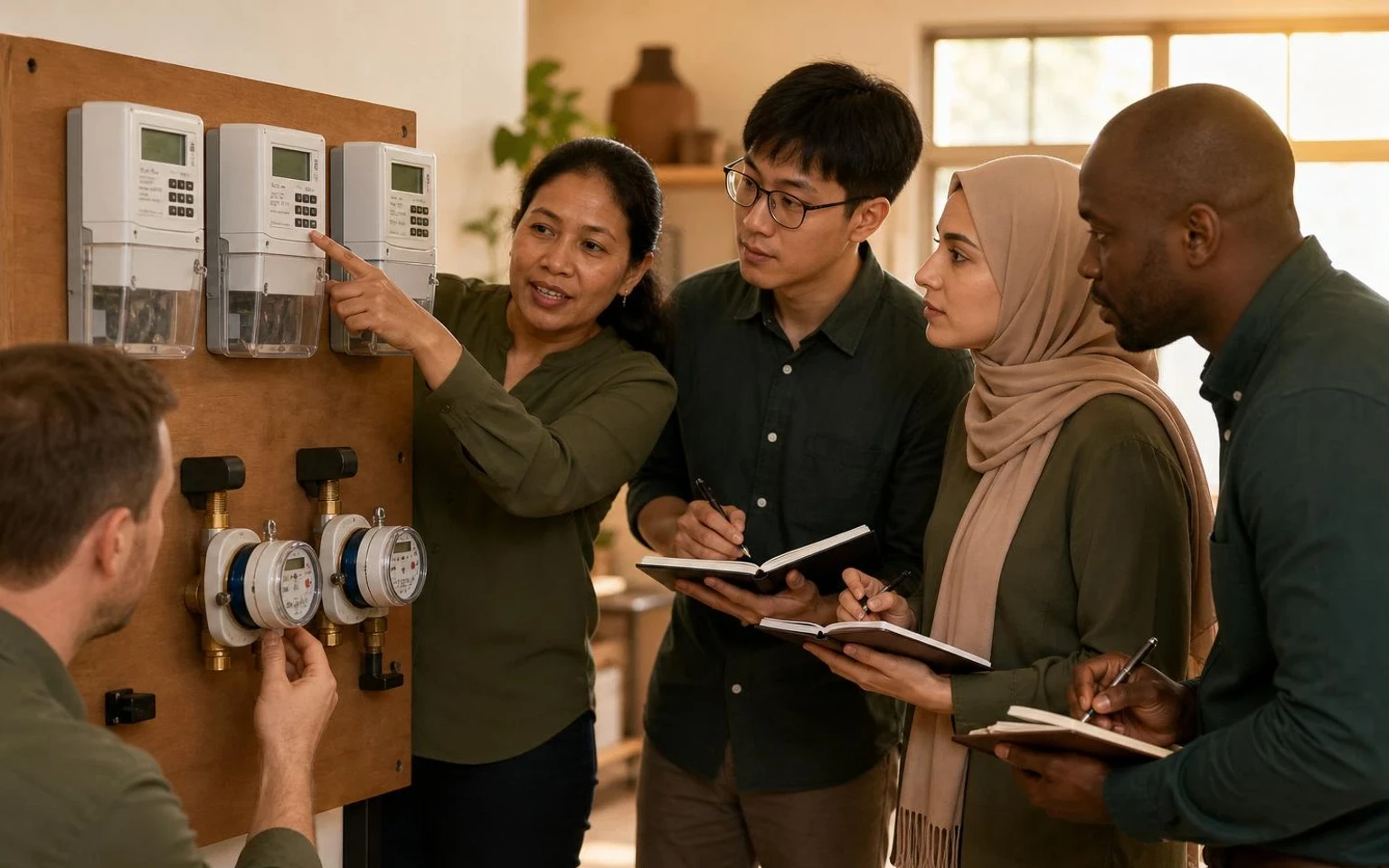 Illustrative smart-meter operator training